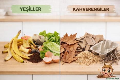 Kompostun Menüsü: Yeşiller ve Kahverengiler
